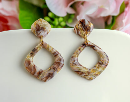 Ivory Mocha Frame – Ohrringe