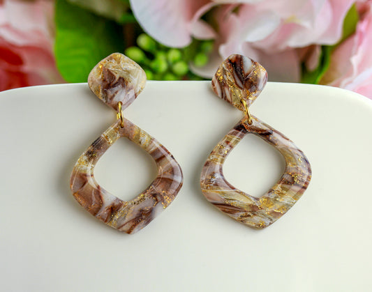 Ivory Mocha Frame – Ohrringe