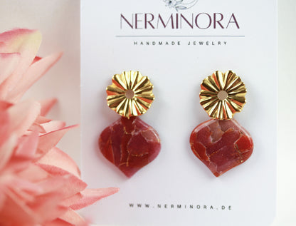 Terra Sol – Handgefertigte Boho Statement Polymer Clay Ohrringe