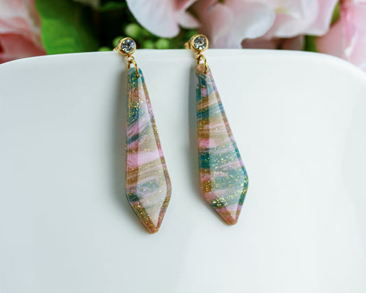Rainbow Veil – Lange Ohrringe