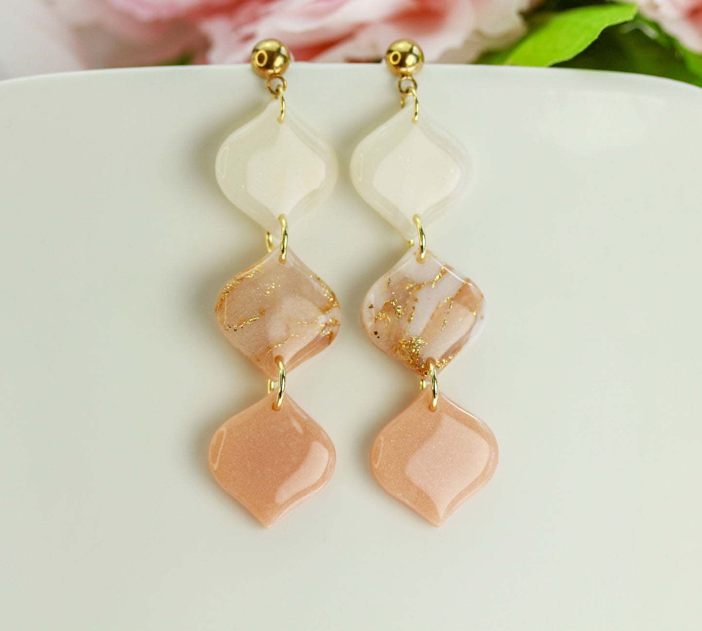 Apricot Bloom – Ohrringe