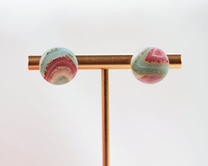 Elegante Polymer Clay Ohrringe – Kollektion Gilded Marble