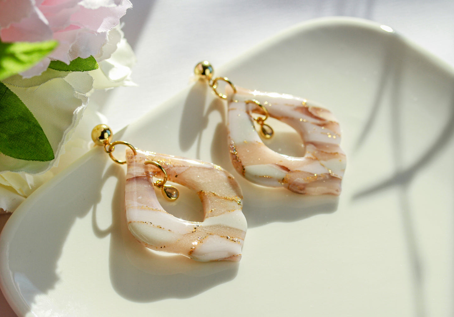 Nude Crystal Bloom – Ohrringe