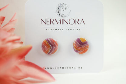 Sonnenaufgang Polymer Clay Ohrringe – Kollektion Mystic Sunset