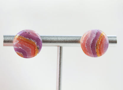 Sonnenaufgang Polymer Clay Ohrringe – Kollektion Mystic Sunset