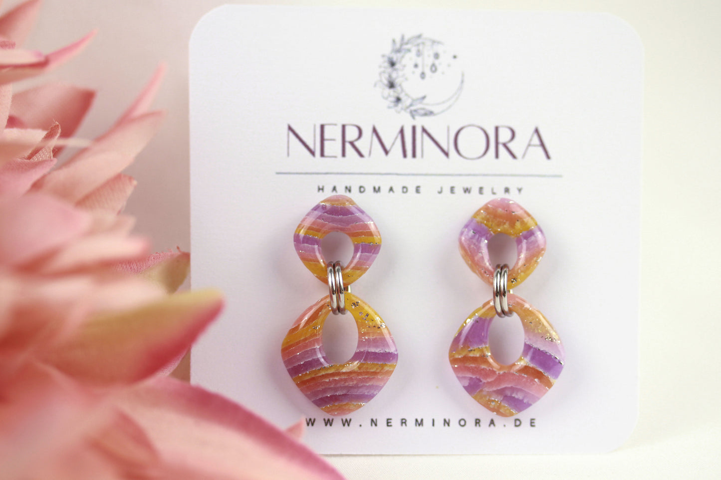 Sonnenaufgang Polymer Clay Ohrringe – Kollektion Mystic Sunset