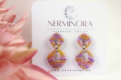 Sonnenaufgang Polymer Clay Ohrringe – Kollektion Mystic Sunset