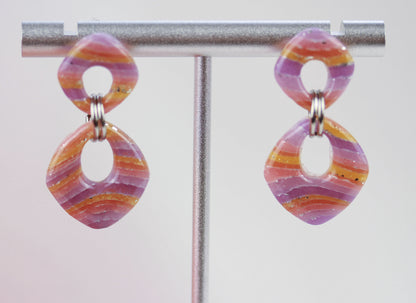 Sonnenaufgang Polymer Clay Ohrringe – Kollektion Mystic Sunset