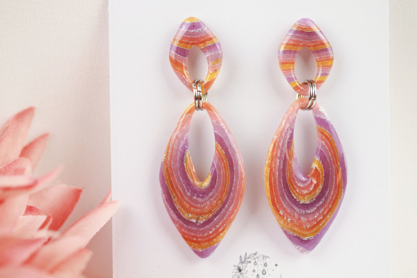 Sonnenaufgang Polymer Clay Ohrringe – Kollektion Mystic Sunset