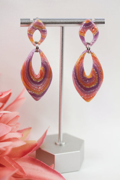 Sonnenaufgang Polymer Clay Ohrringe – Kollektion Mystic Sunset