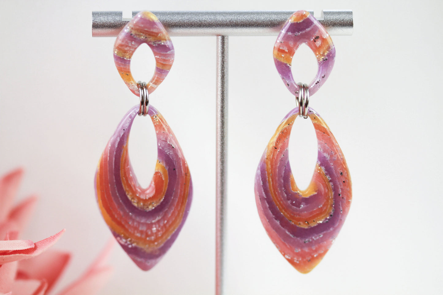 Sonnenaufgang Polymer Clay Ohrringe – Kollektion Mystic Sunset