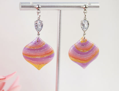 Sonnenaufgang Polymer Clay Ohrringe – Kollektion Mystic Sunset