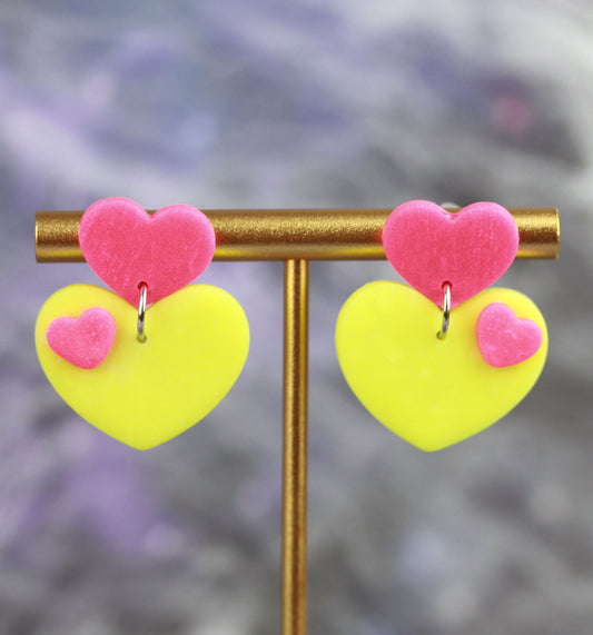 Glow Herz Ohrringe – Leuchtende Herz-Statement Ohrringe | Halloween Edition