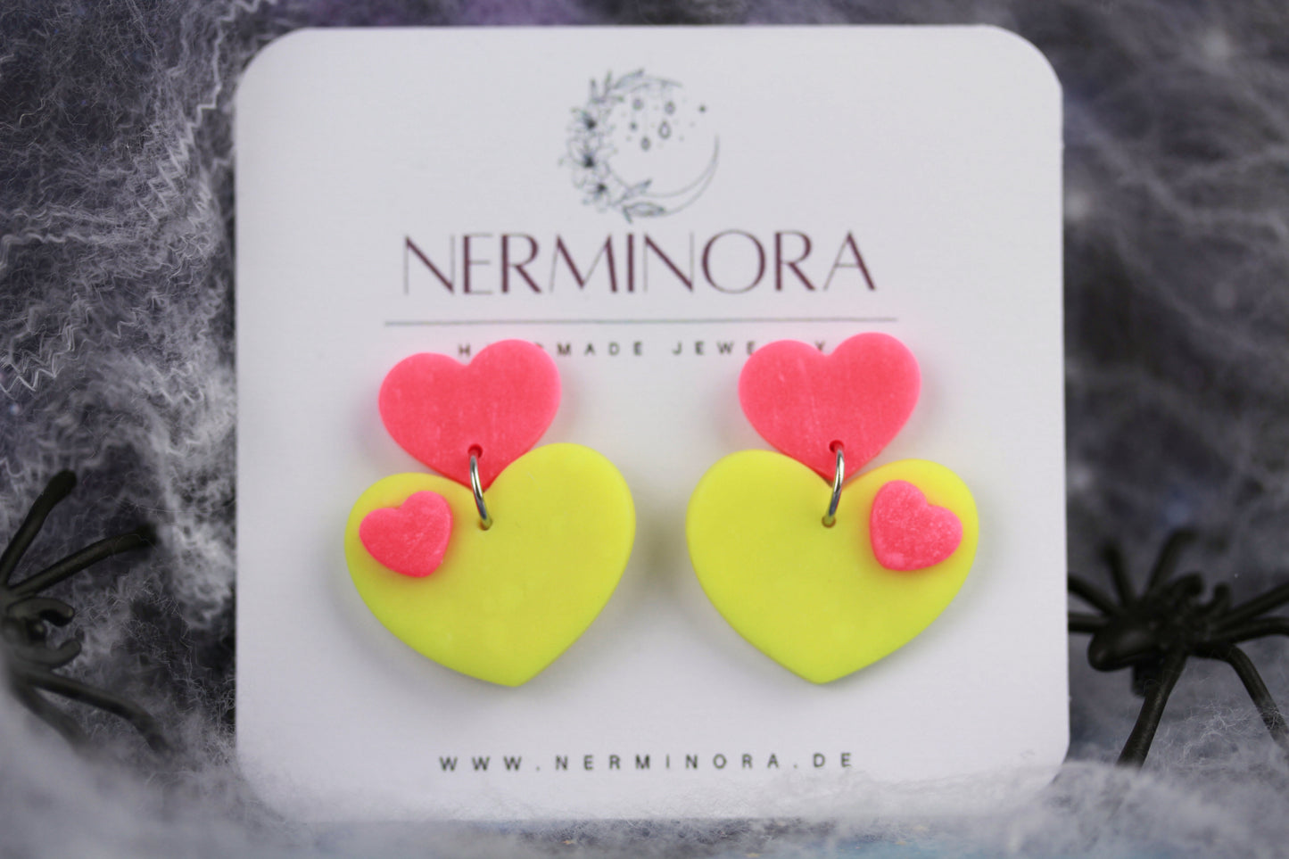 Glow Herz Ohrringe – Leuchtende Herz-Statement Ohrringe | Halloween Edition