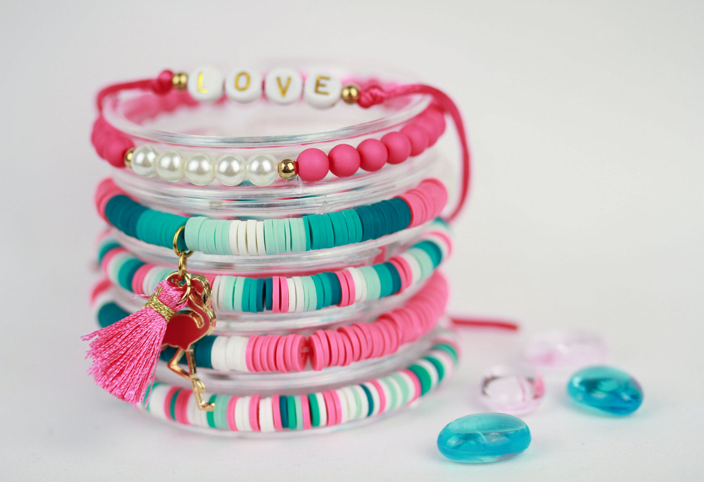 Flamingo Dream – 5-teiliges Sommer Katsuki Armbandset