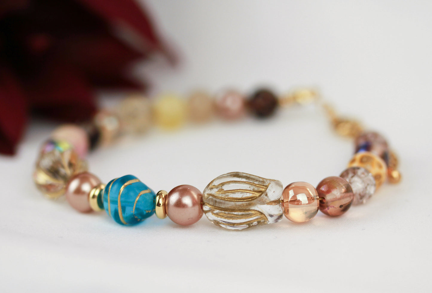 Golden Crystal – Funkelndes Kristallglas Armband | Handgefertigt