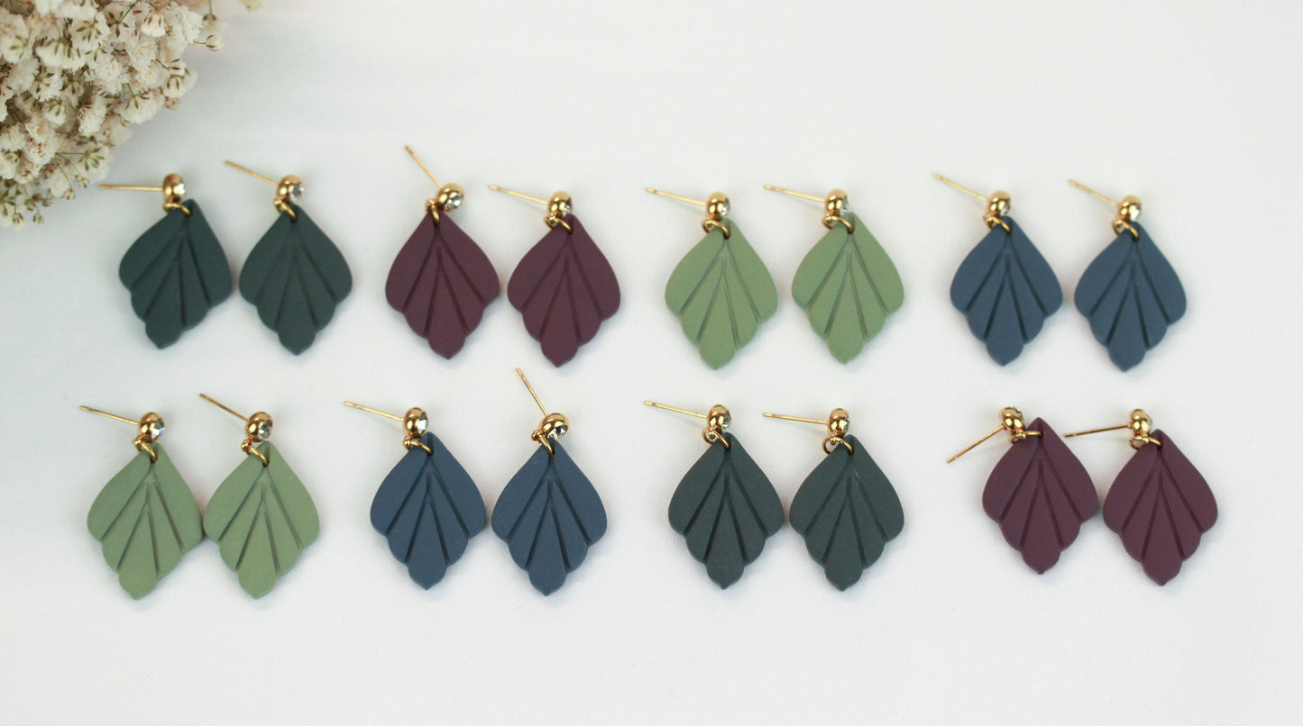 Kleine Blatt Ohrringe – Polymer Clay Statement Ohrringe | Kollektion Marlen