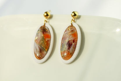Amber Bloom Oval – Ovale Ohrringe
