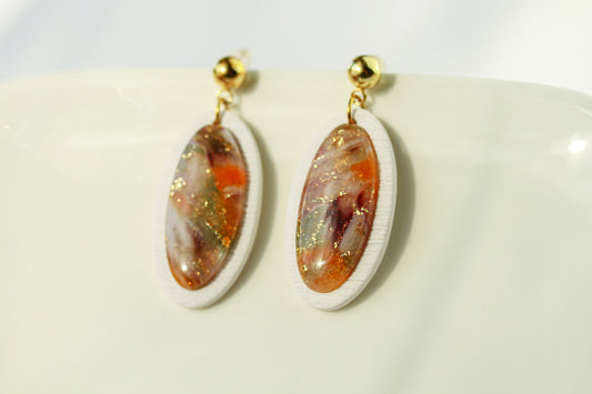 Amber Bloom Oval – Ovale Ohrringe