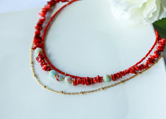 Coral Bloom Layering – Schmuckset