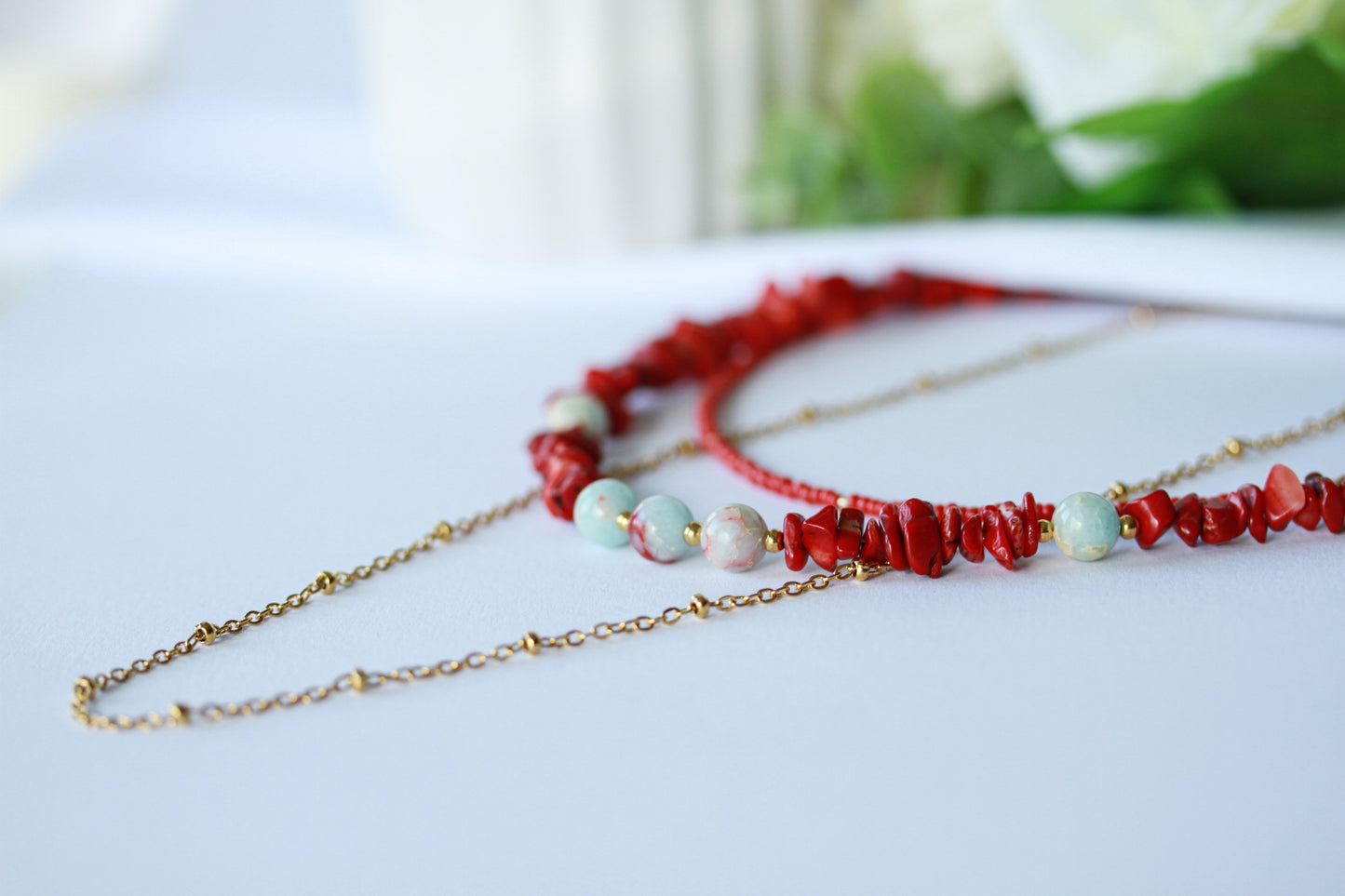 Coral Bloom Layering – Schmuckset