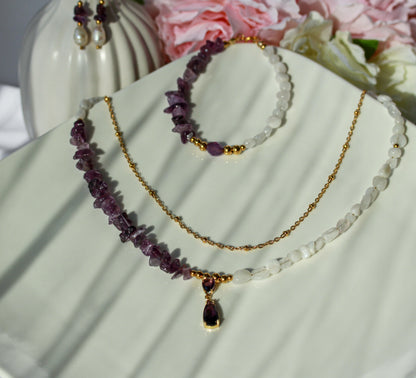 Amethyst Quartz Harmony – Schmuckset