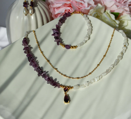 Amethyst Quartz Harmony – Schmuckset