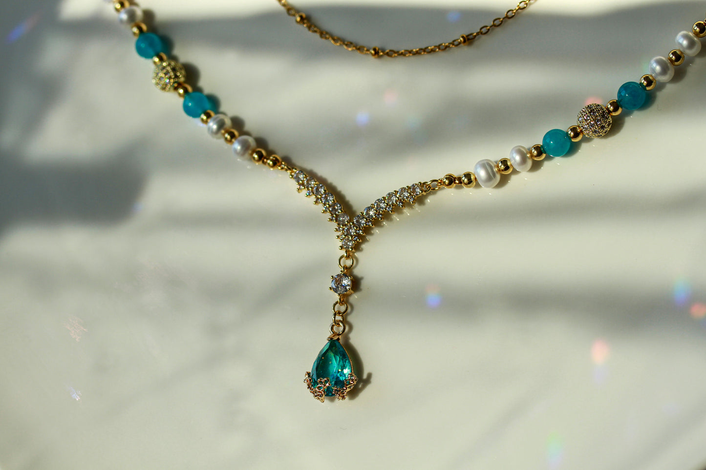 Amazonite Pearl Duo – Schmuckset