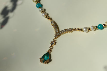 Amazonite Pearl Duo – Schmuckset