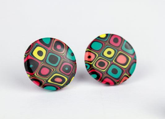 Retro Round - Ohrstecker