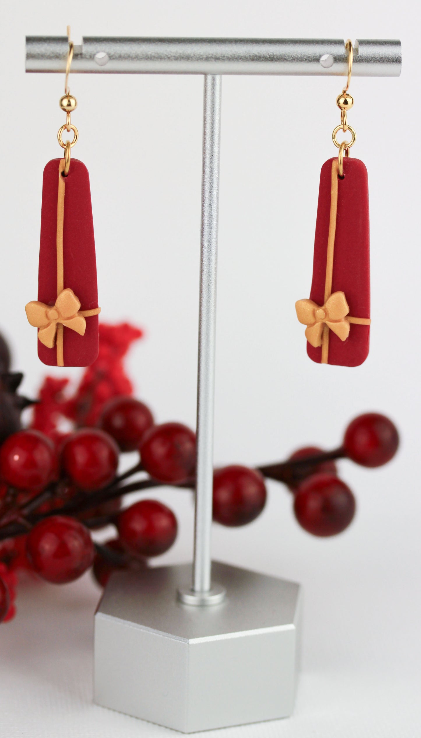 Lange Geschenk Ohrringe – Handgefertigte Polymer Clay Statement Ohrringe