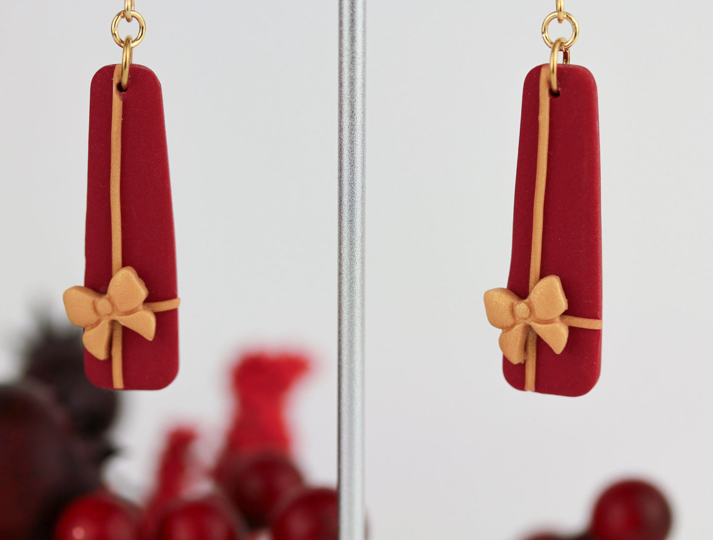 Lange Geschenk Ohrringe – Handgefertigte Polymer Clay Statement Ohrringe