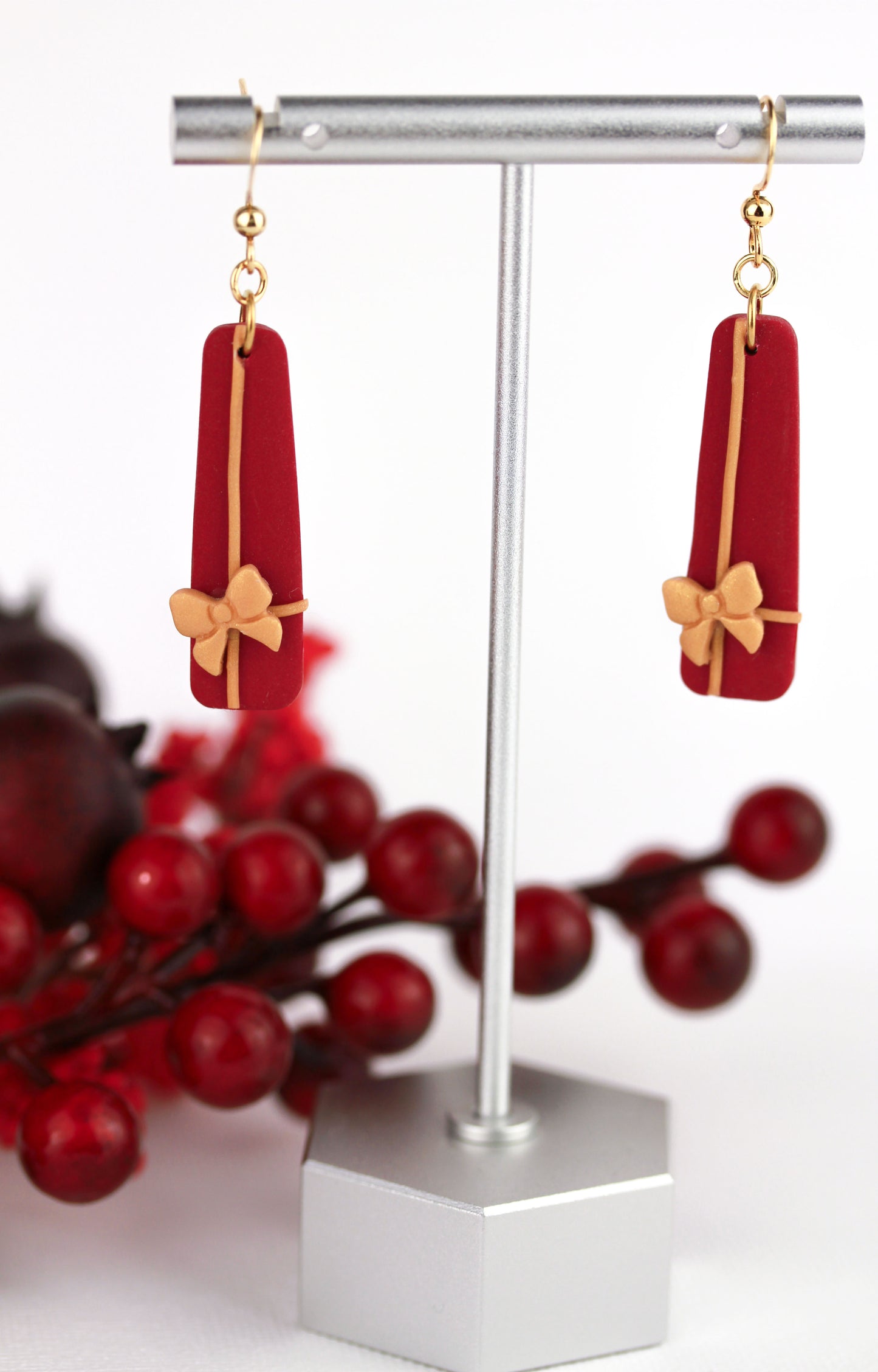 Lange Geschenk Ohrringe – Handgefertigte Polymer Clay Statement Ohrringe