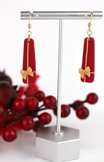 Lange Geschenk Ohrringe – Handgefertigte Polymer Clay Statement Ohrringe