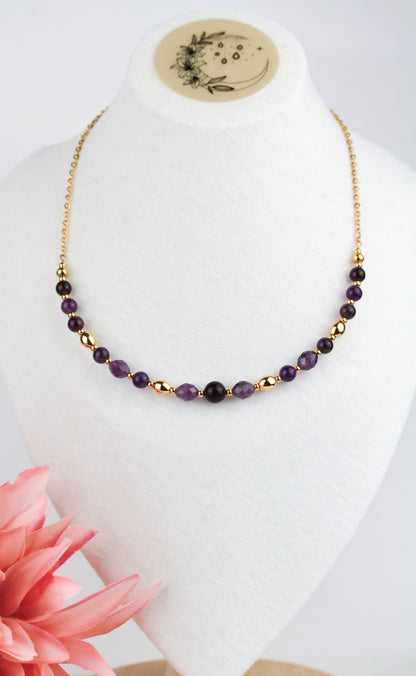 Amethyst Perlenkette – Naturstein für Ruhe, Klarheit & Inspiration