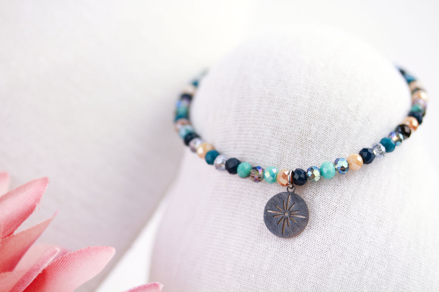 Blaues Perlen Schmuckset – Kette & Armband | Handgefertigt