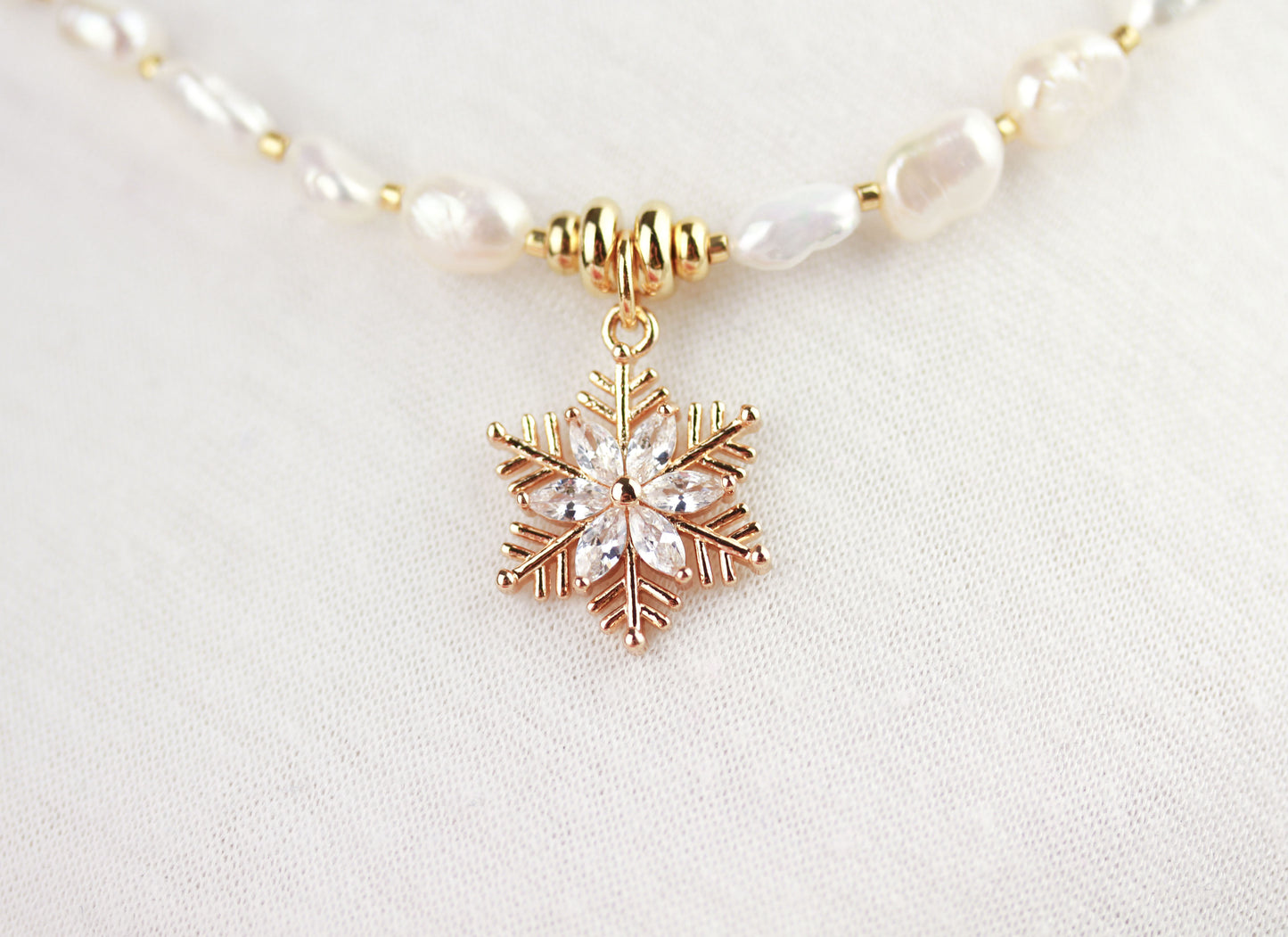 Aquamarin & Süßwasserperlen Schmuckset mit Zirkonia – Handgefertigt