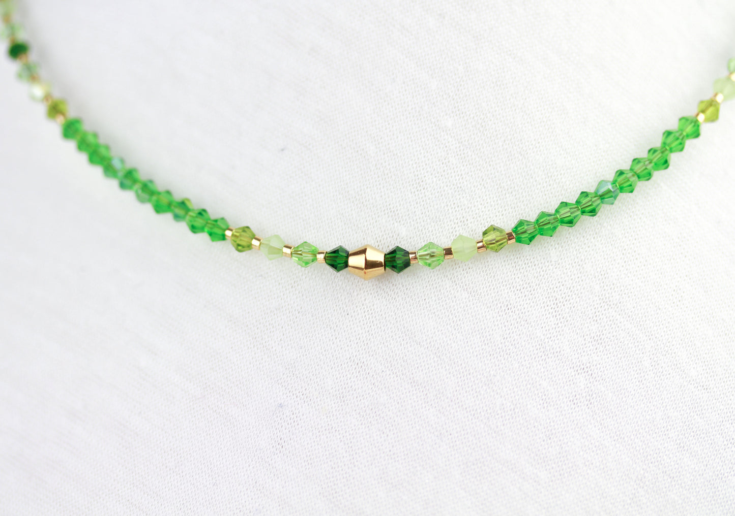 Grünes Kristall & Malachit Perlen Schmuckset – Handgefertigt