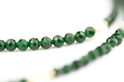 Grüner Sternenstein Choker & Armband – Zartes handgefertigtes Schmuckset