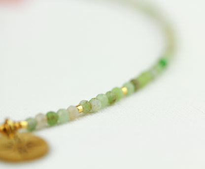 Aventurin Naturstein Choker mit Anhänger – Handgefertigt