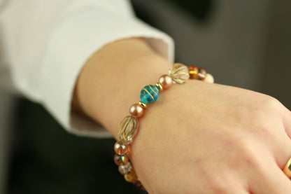 Golden Crystal – Funkelndes Kristallglas Armband | Handgefertigt