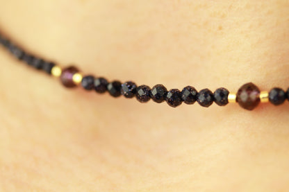 Blauer Sternenstein – Choker & Armband Set mit Goldakzenten