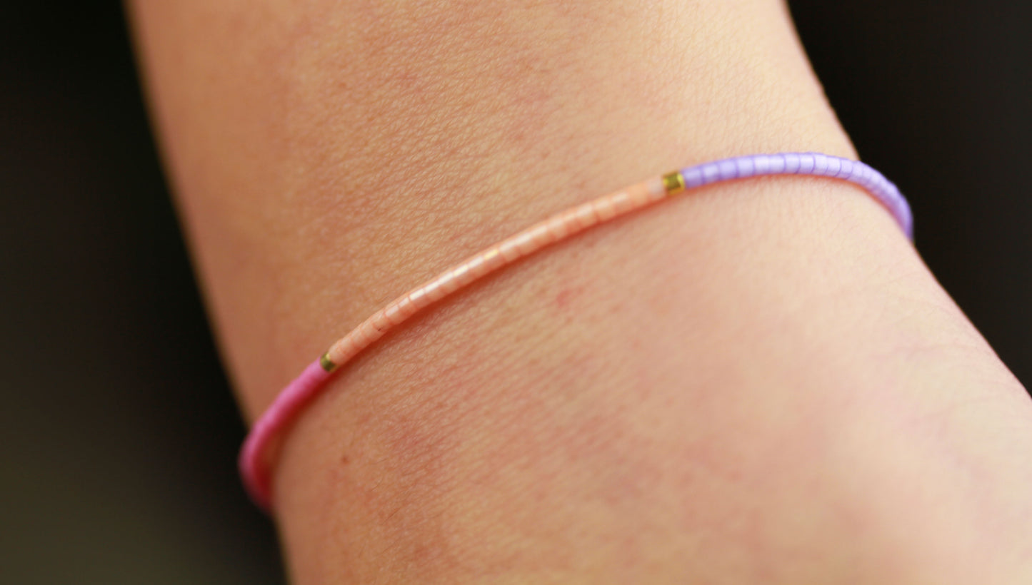 Buntes Miyuki Perlenarmband – Handgefertigter filigraner Schmuck