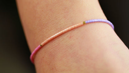 Buntes Miyuki Perlenarmband – Handgefertigter filigraner Schmuck