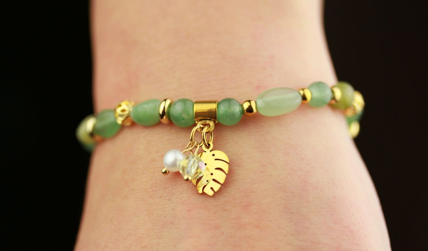 Aventurin Naturstein Armband – Handgefertigtes Perlenarmband