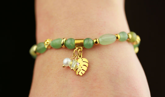 Aventurin Naturstein Armband – Handgefertigtes Perlenarmband