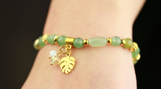 Aventurin Naturstein Armband – Handgefertigtes Perlenarmband