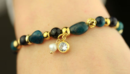 Tigerauge Naturstein Armband – Handgefertigtes Perlenarmband