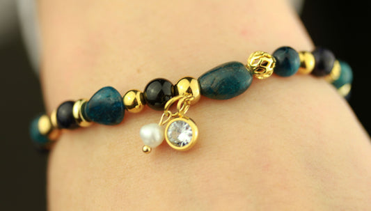 Tigerauge Naturstein Armband – Handgefertigtes Perlenarmband