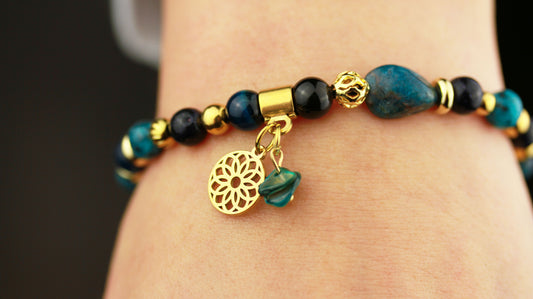 Tigerauge Naturstein Armband – Handgefertigtes Perlenarmband